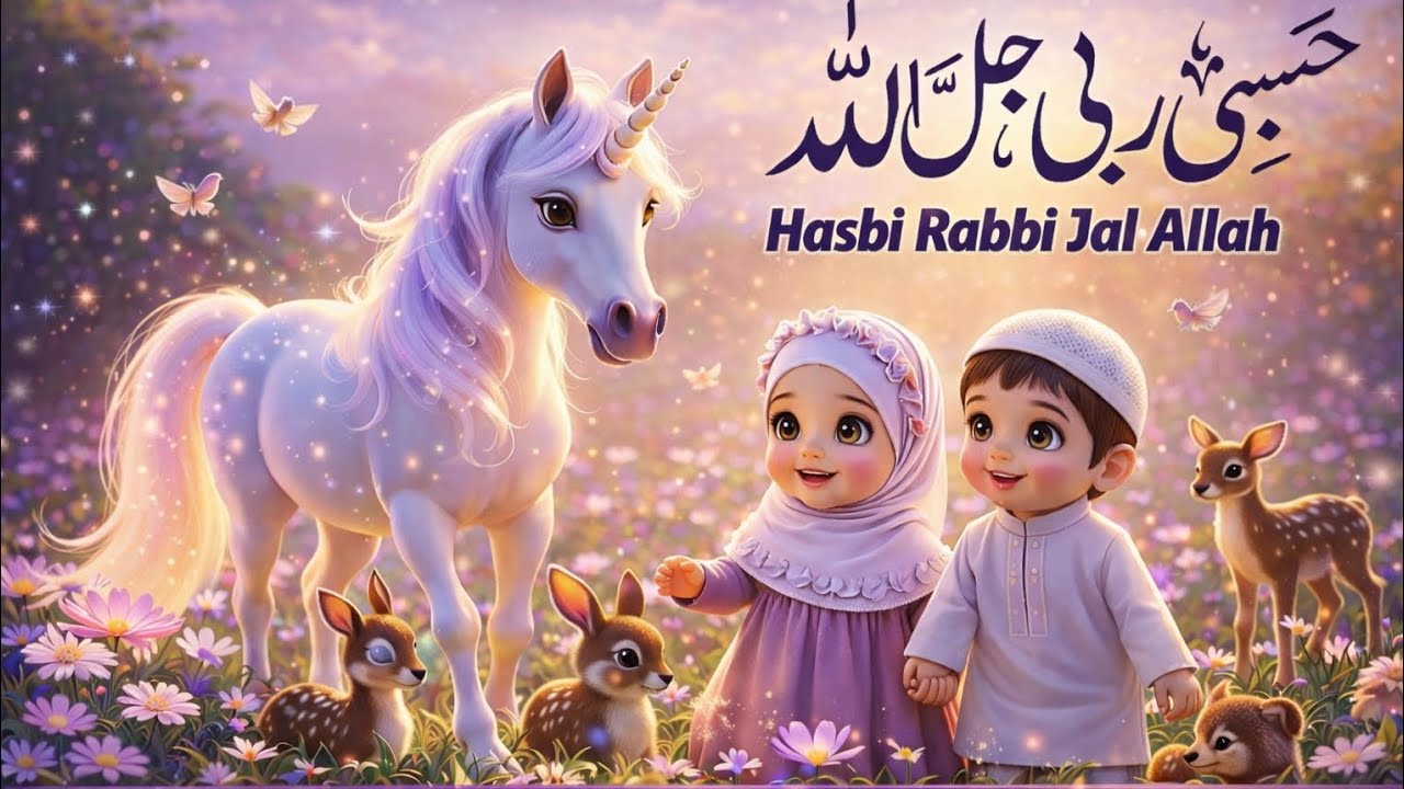 Hasbi Rabbi Jallallah | Soft Islamic Lullaby for Kids | Part 2 😴🌙