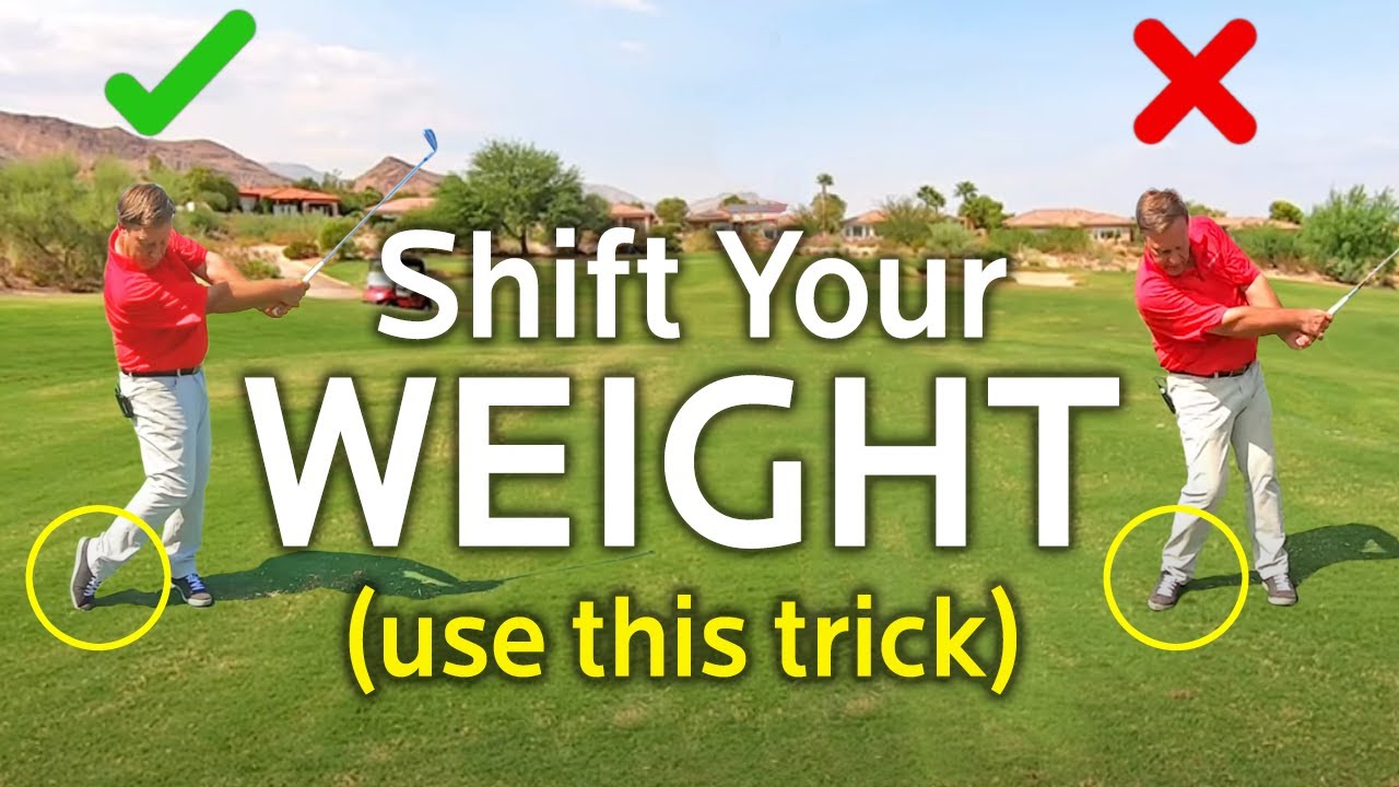 LEARN THE WEIGHT SHIFT IN THE GOLF SWING WITH THIS TRICK