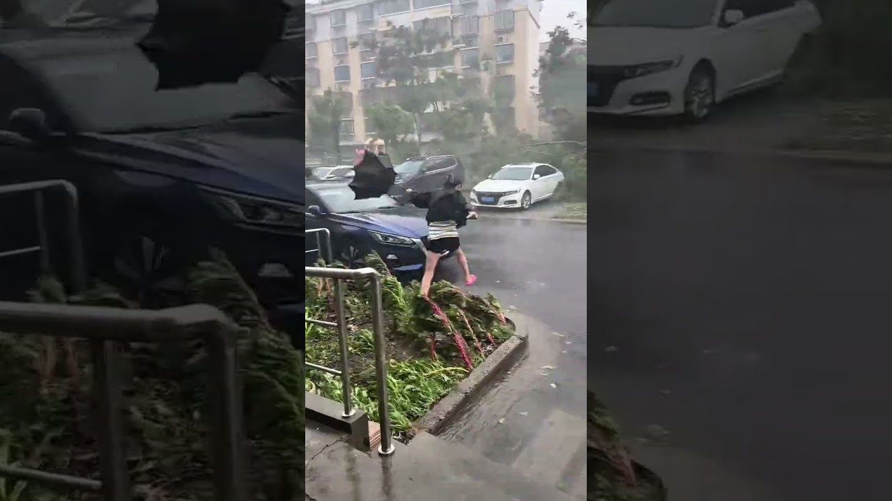 Have you ever seen such a strong wind#Strong winds blow #Extreme weather #If you say that