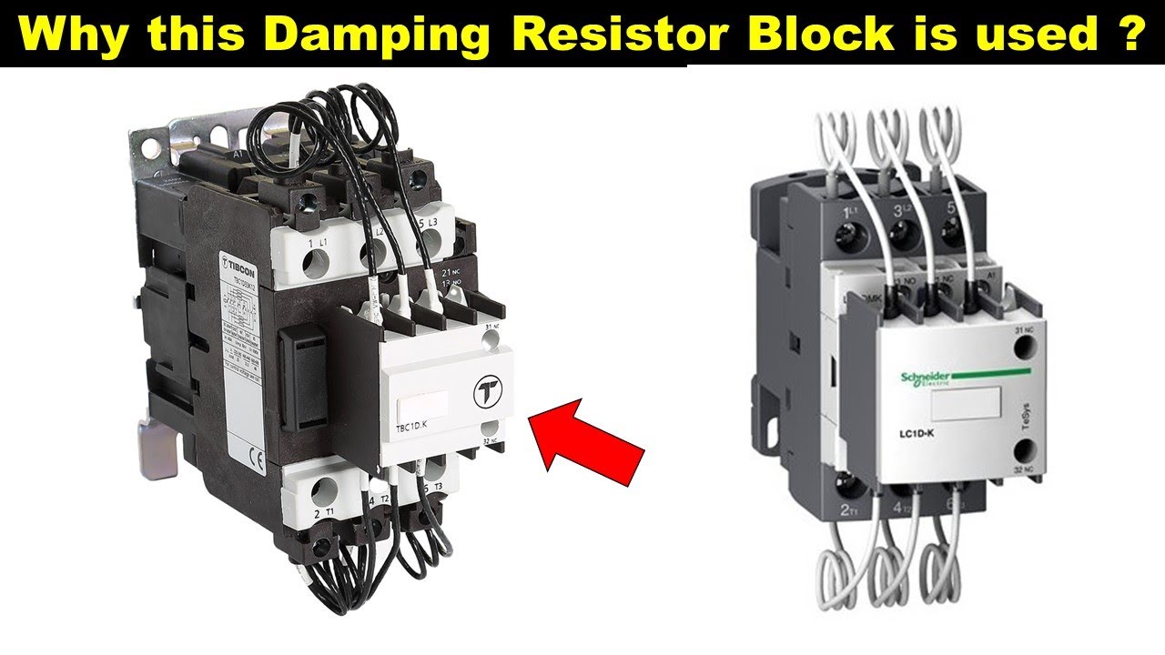 Why Resistor block is connected to the contactor which is used for capacitor ? @TheElectricalGuy