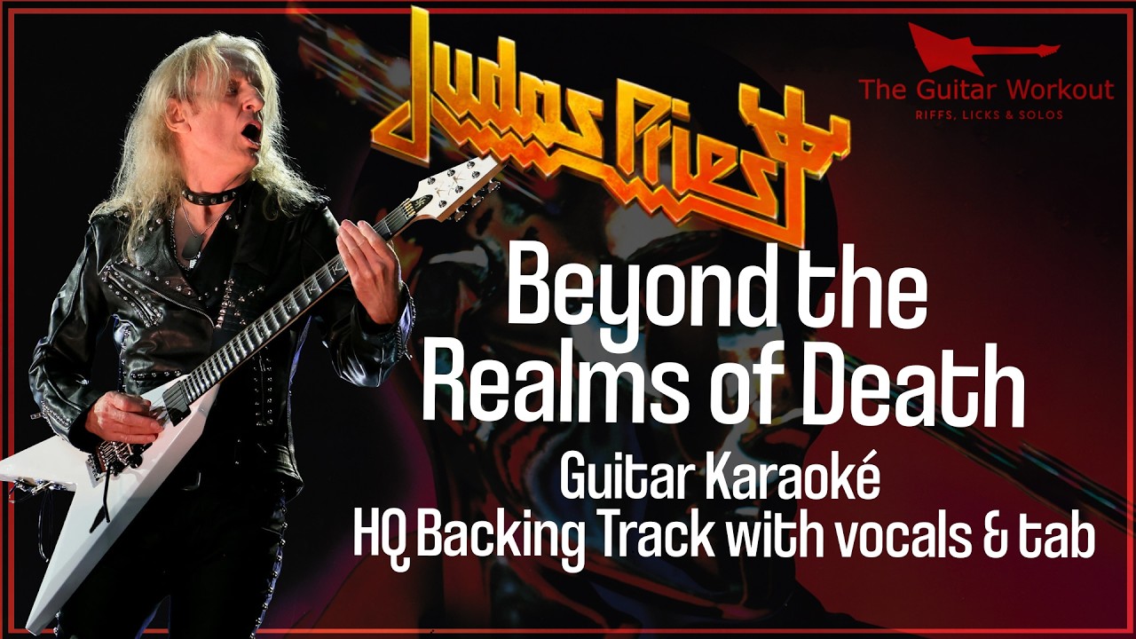 Judas Priest - Beyond The Realms Of Death (HQ Backing Track with vocals & tab | Guitar Karaoke)