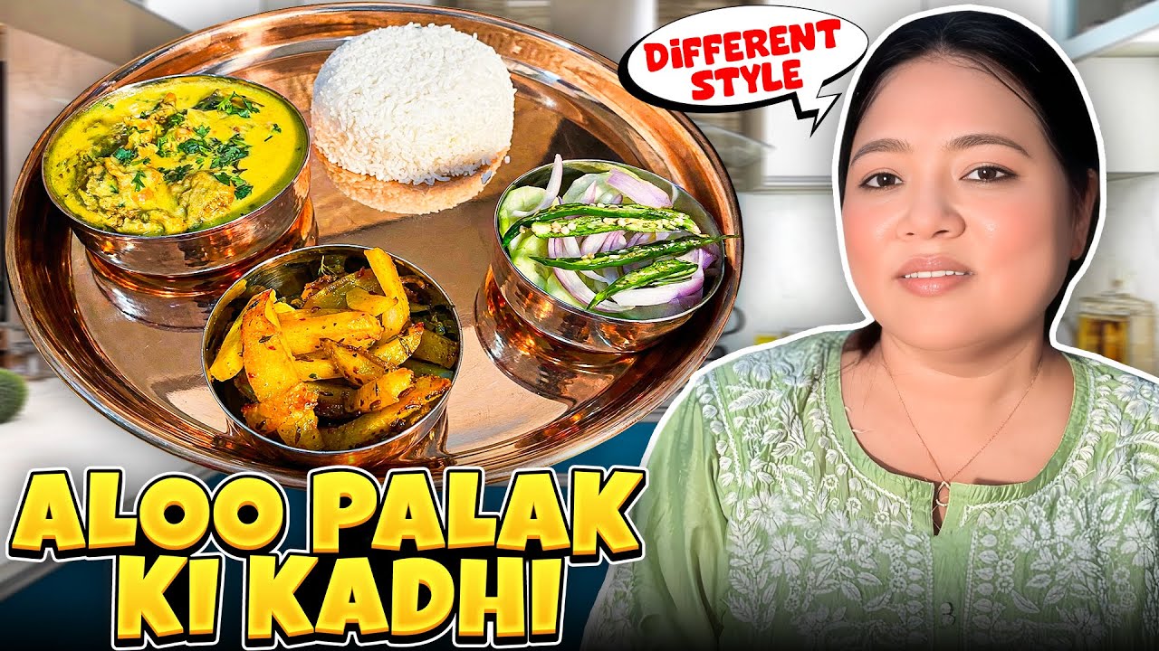 First Time Banayi Aloo Palak Ki Kadhi 🥰