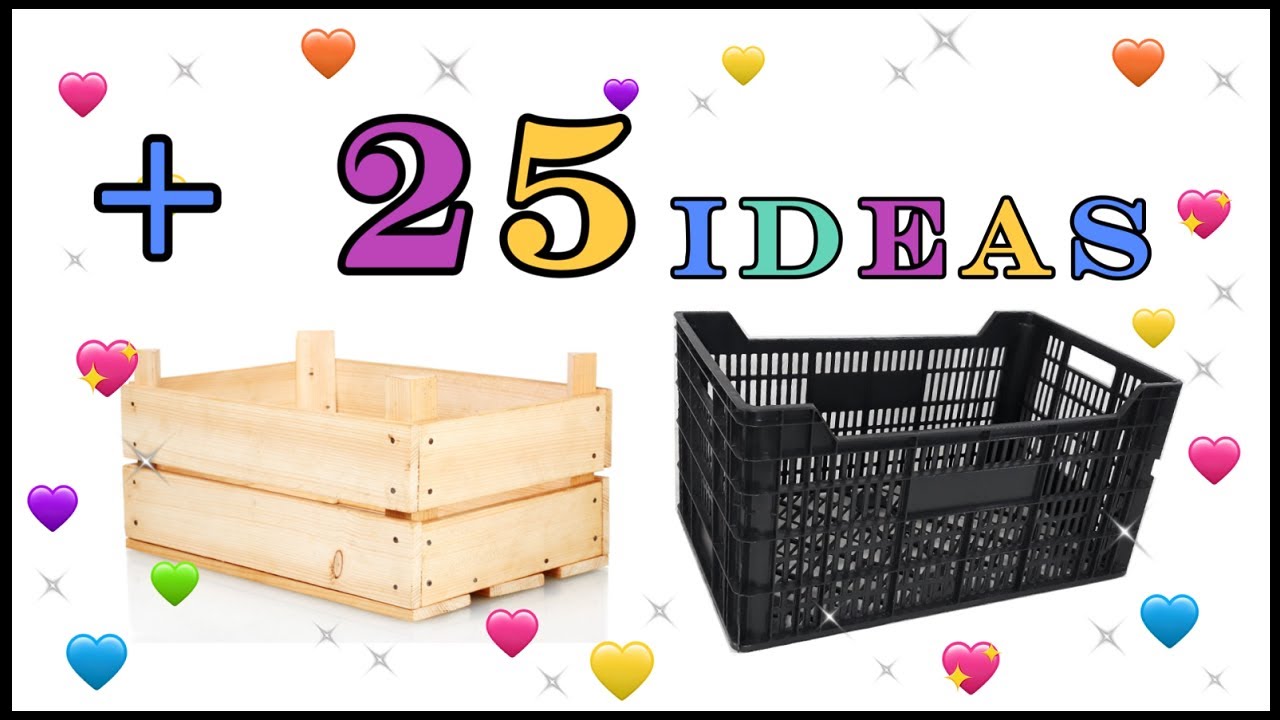 The best 25 ideas to reuse plastic box, wooden box or crates DIY