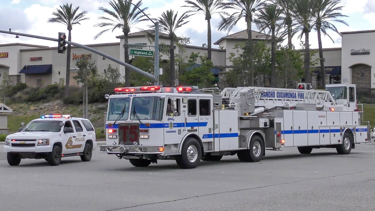 Rancho Cucamonga Fire Dist. Medic Truck 175, Medic Engine 173, SBSO, & AMR Amb.