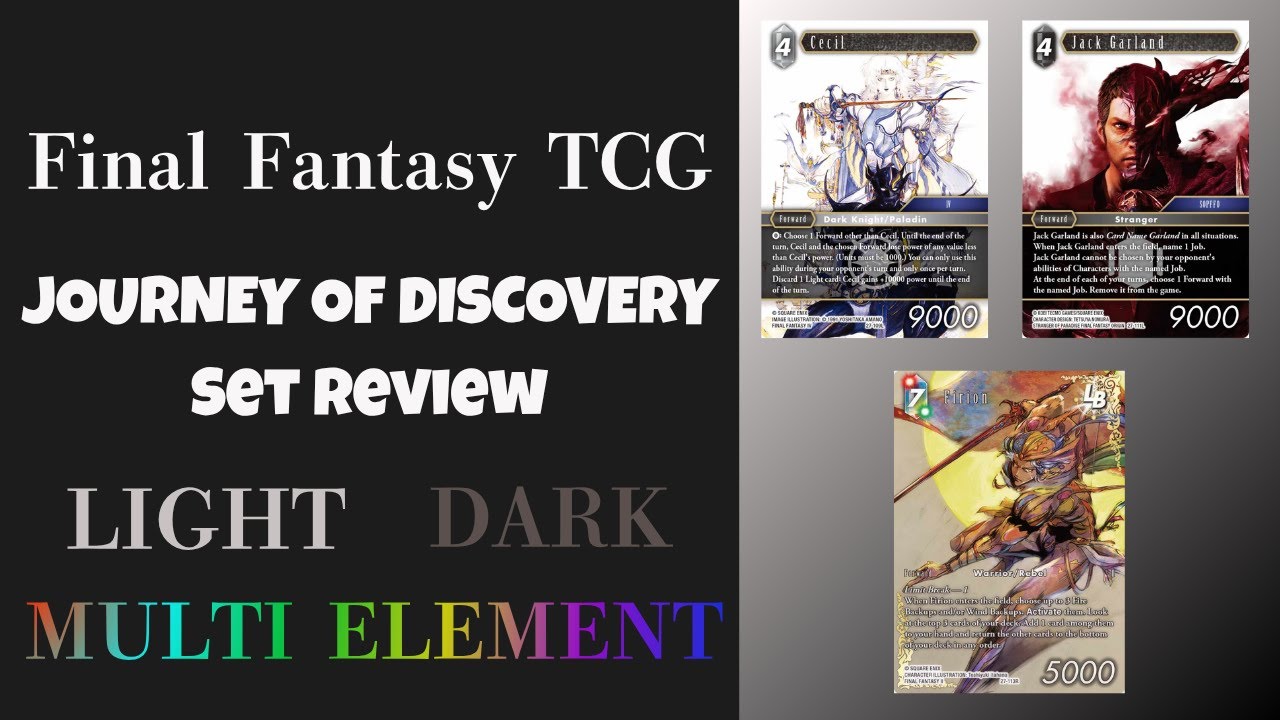 FFTCG Journey of Discovery Starter / Light / Dark / Multi Element Set Review feat 