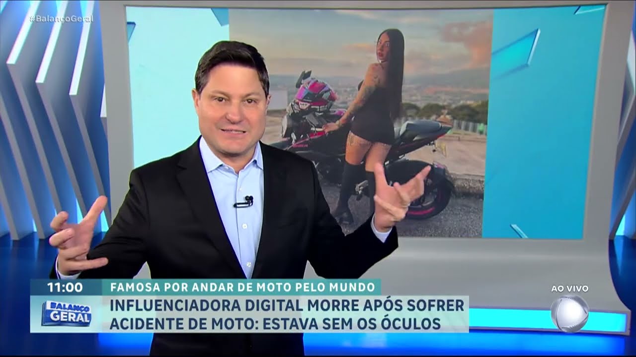 Influenciadora famosa por andar de moto pelo mundo morre após acidente de trânsito | BALANÇO GERAL