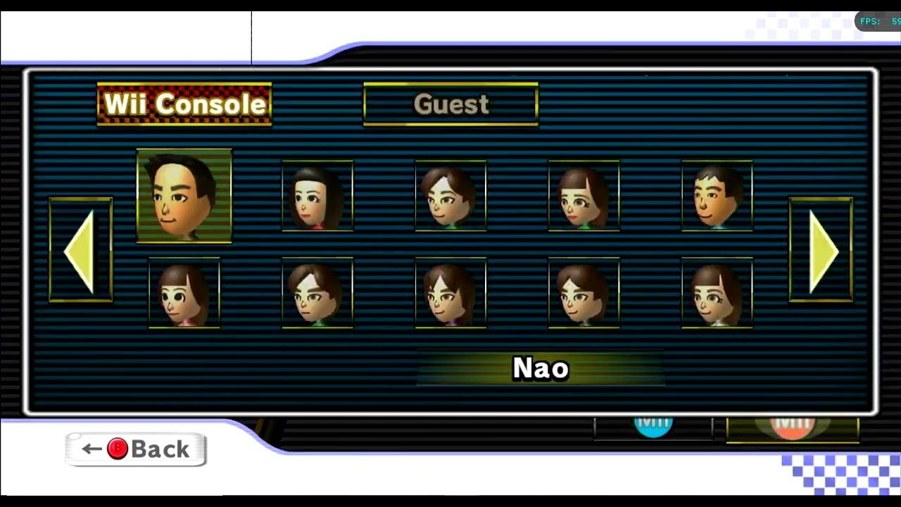 My Mii list in Mario Kart Wii