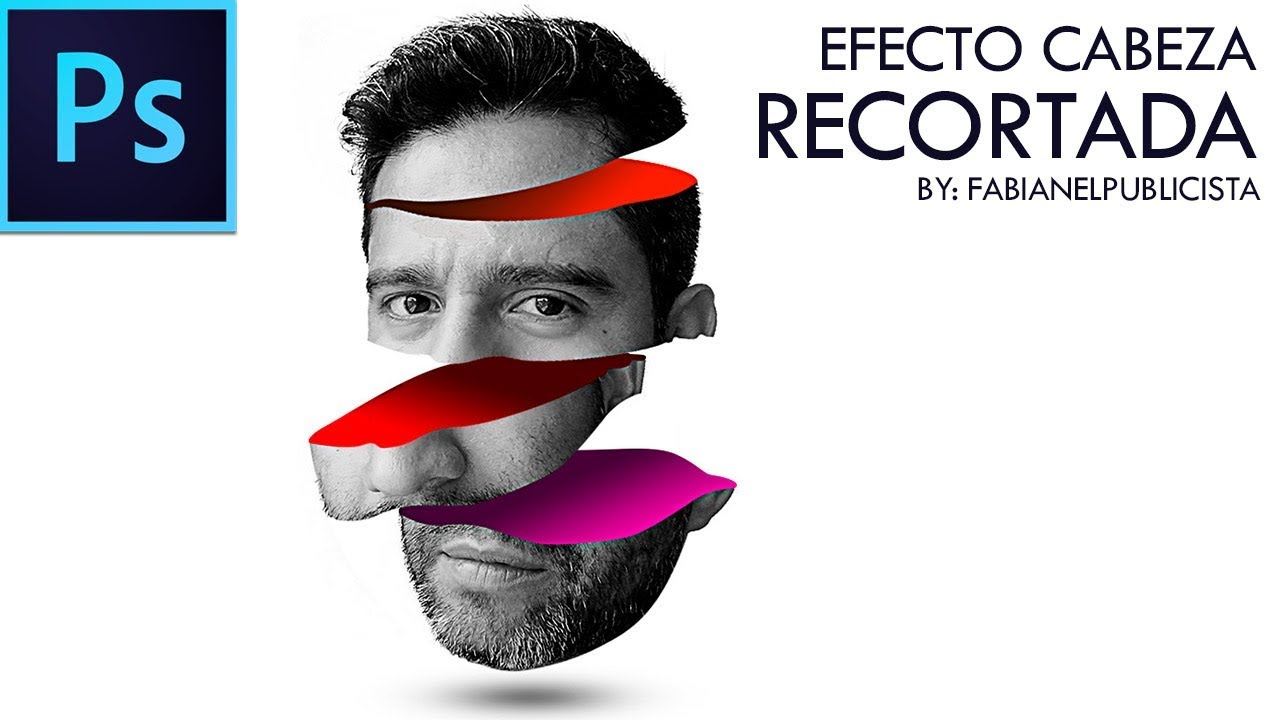 EFECTO SLICED HEAD COLOR | PHOTOSHOP CC | Tutorial #44