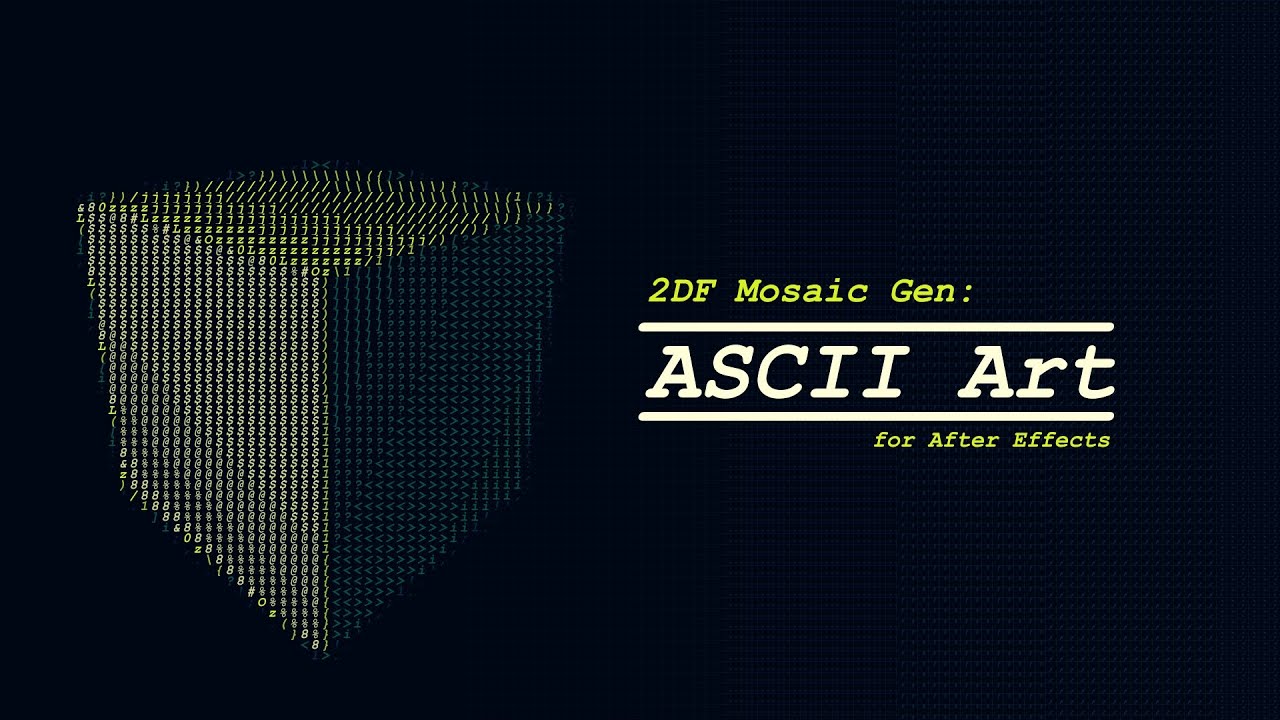 2DF Mosaic Gen - ASCII Art - After Effects Template
