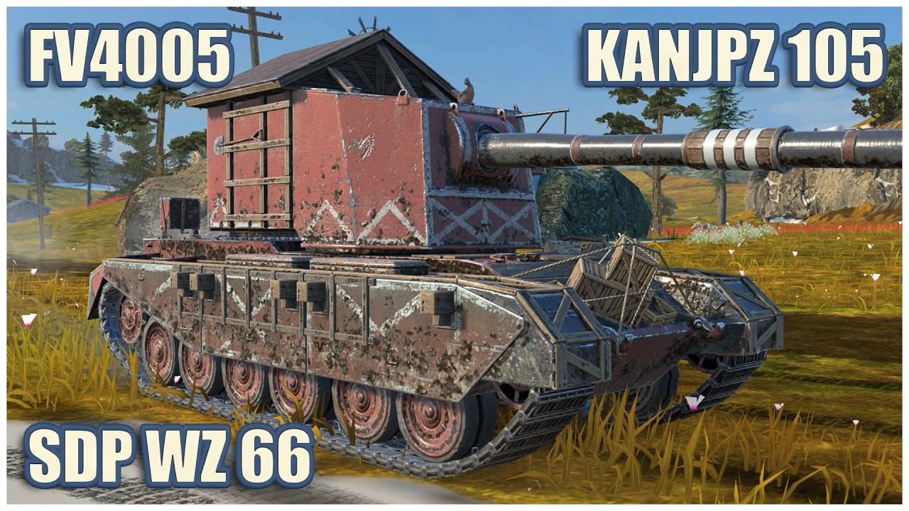 FV4005, Kanonenjagdpanzer & SDP wz 66 Nawałnica • WoT Blitz Gameplay