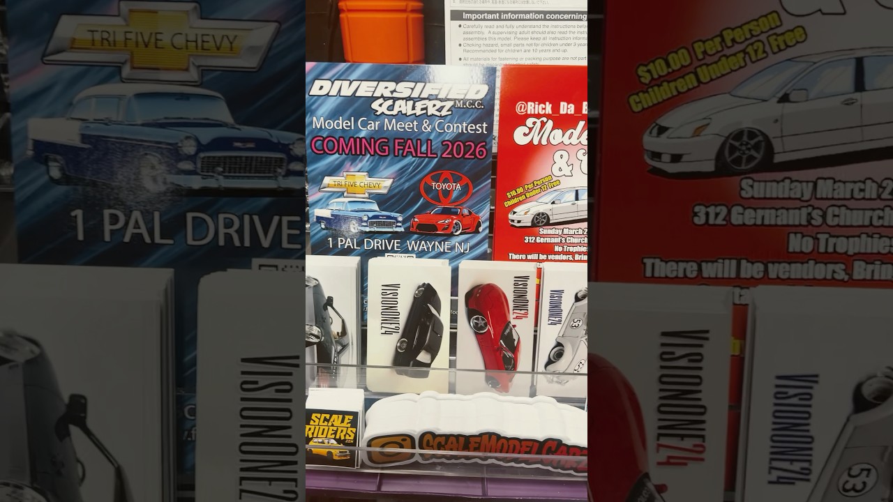 Model Car stickers and Flyers 