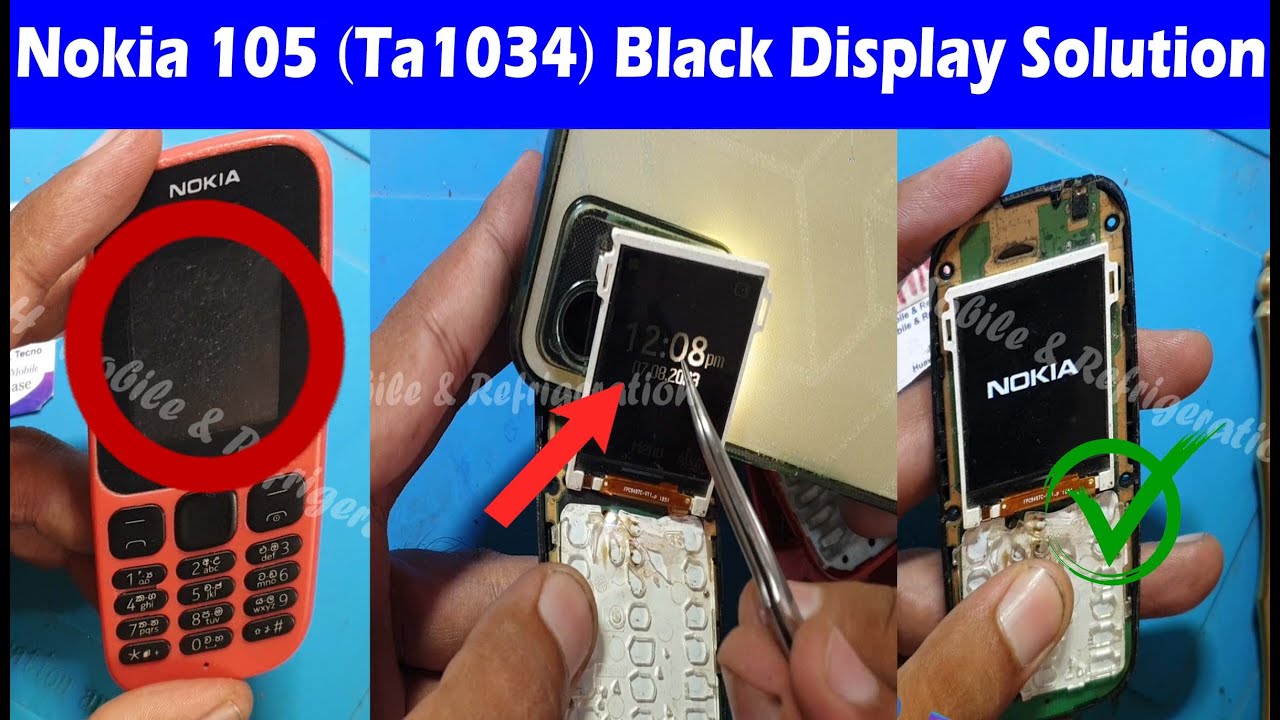 Nokia 105 (TA 1034) Black Display Light Jumper Solution