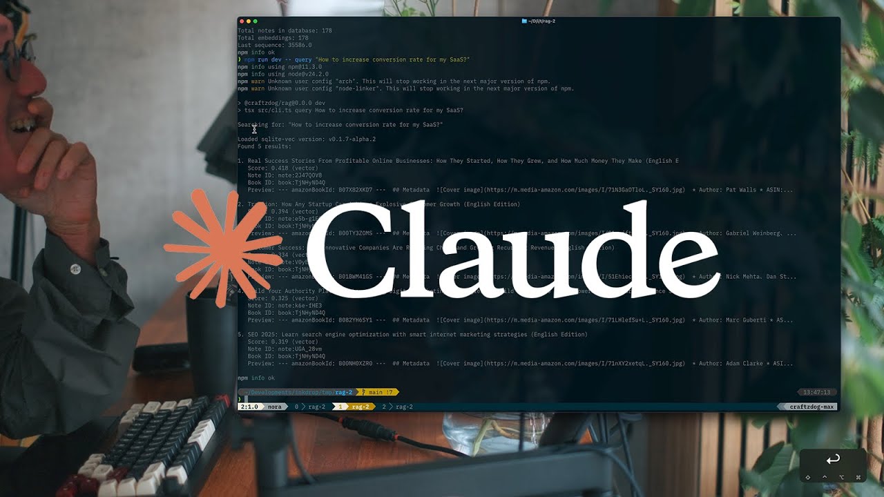 Vibe coding: Build a RAG system for my Inkdrop notes, and automate journaling with Claude Code