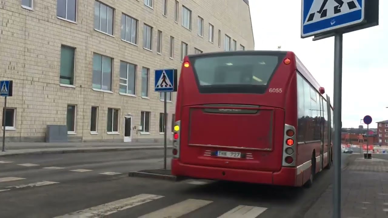 Resan med buss 145 Scania omnilink från Liljeholmen till Hildebergsvägen
