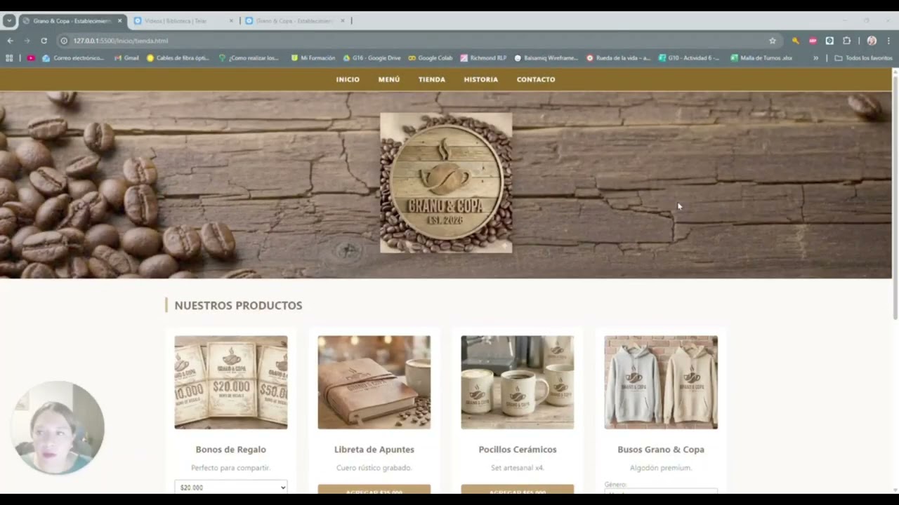 aca de la pagina grano & cafe