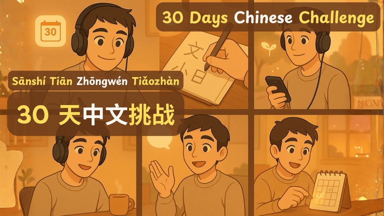 30 Days Chinese Challenge | 30 天中文挑战 - Sānshí Tiān Zhōngwén Tiǎozhàn | Chinese Podcast | HSK