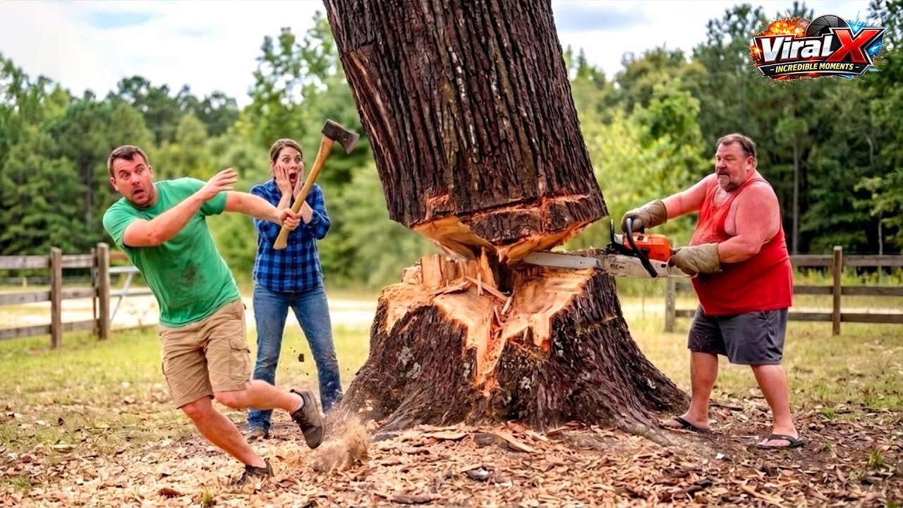 1000 Most Ridiculous Worker Mistakes Caught on Camera #1 | Idiots With Chainsaws: Tree Cutting Fails