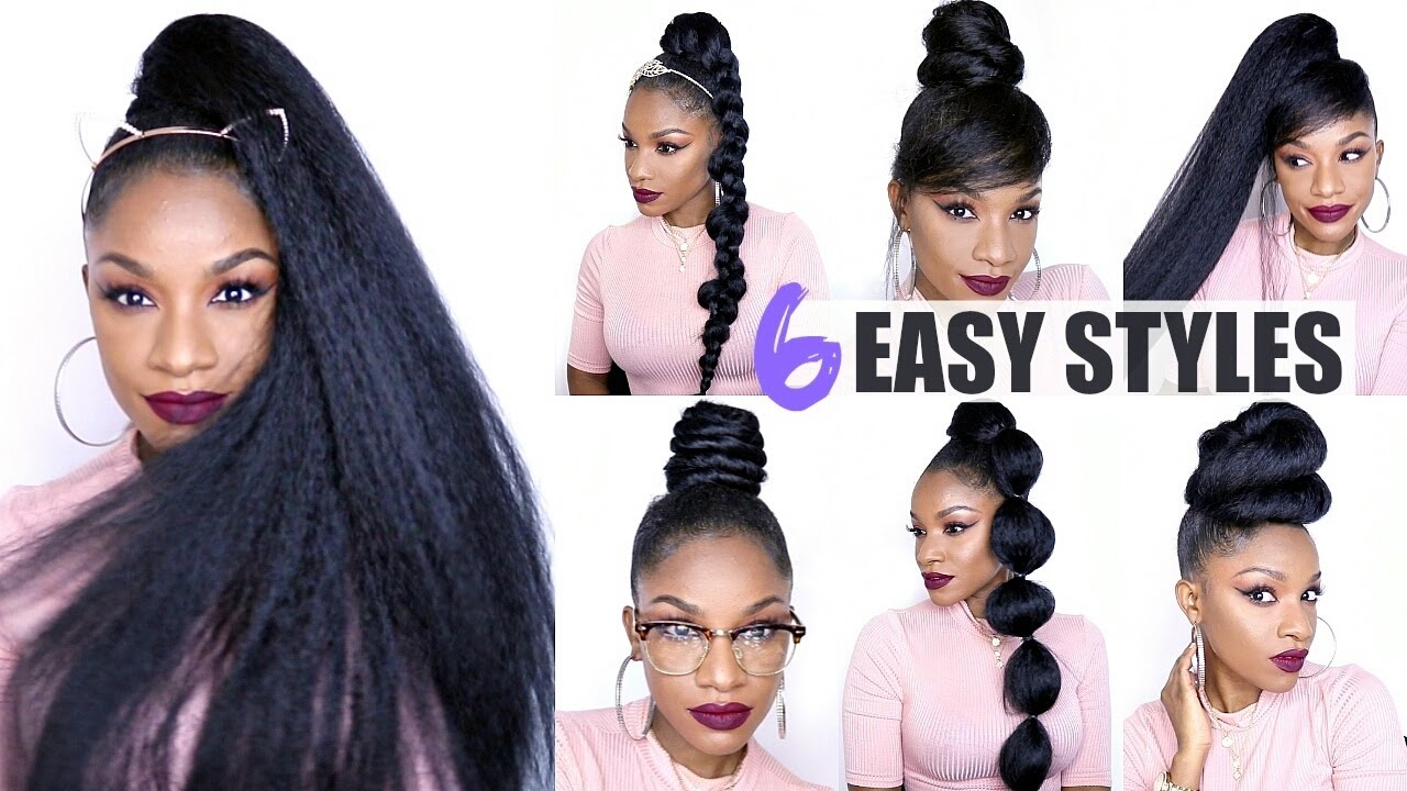 How to Style a Drawstring Ponytail | 6 Quick & Easy Hairstyles!