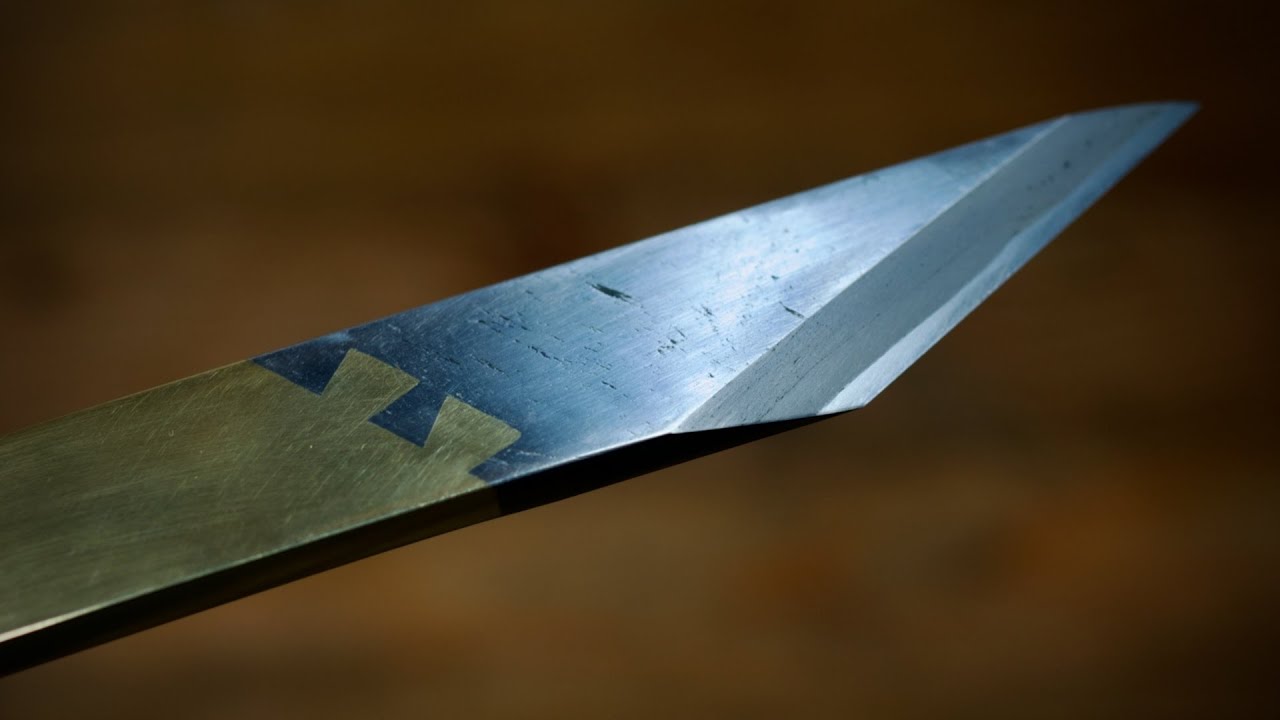 金属で蟻継ぎ？切り出し小刀を鉋刃をぶった切って作ってみた。足りない分は延長する
