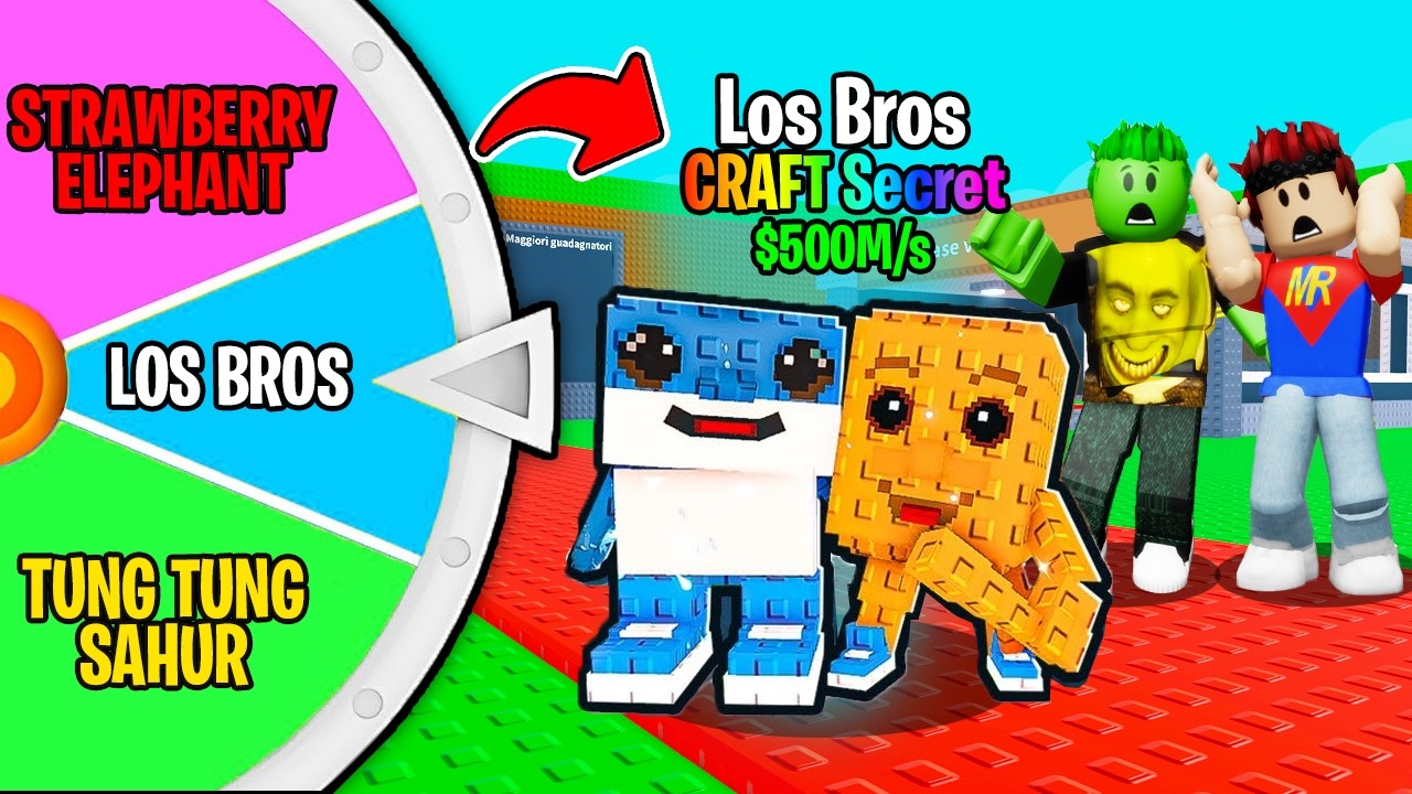 LA RUOTA DECIDE I NOSTRI BRAINROT su ROBLOX STEAL A BRAINROT...
