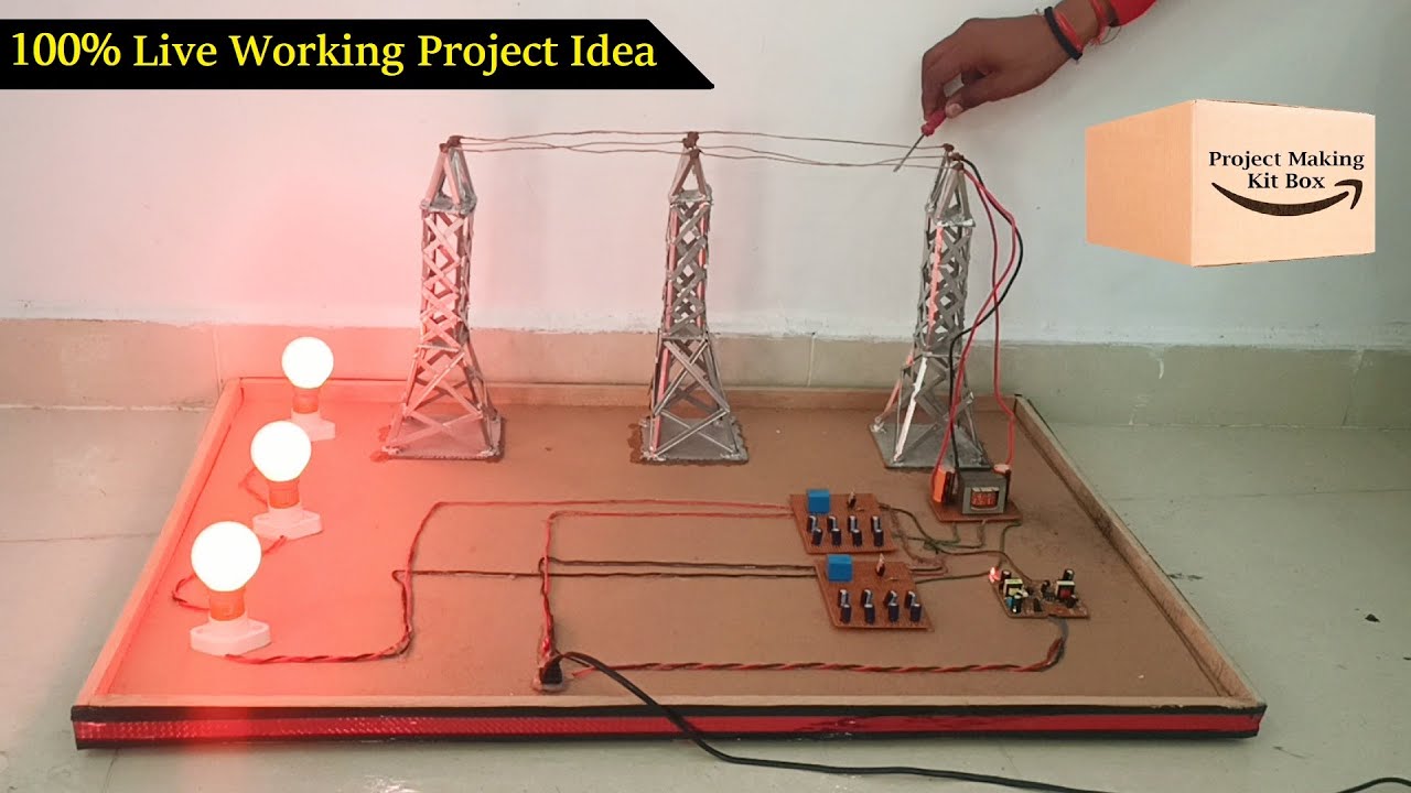 Transmission Line Fault Detection Project | Line to Line Fault Detection Electrical Project Idea