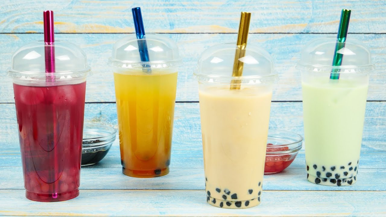 Bubble Tea selber machen - vier verschiedene Sorten