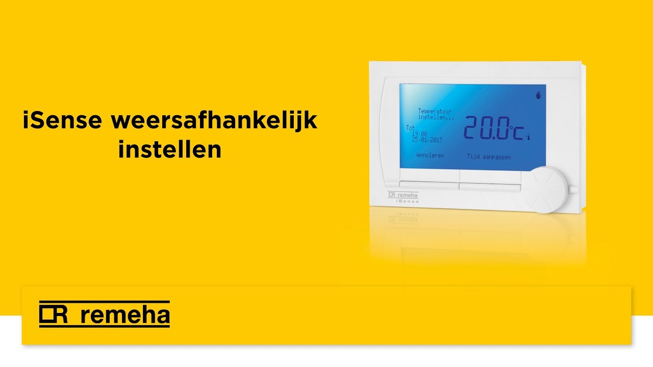 Remeha iSense weersafhankelijk instellen