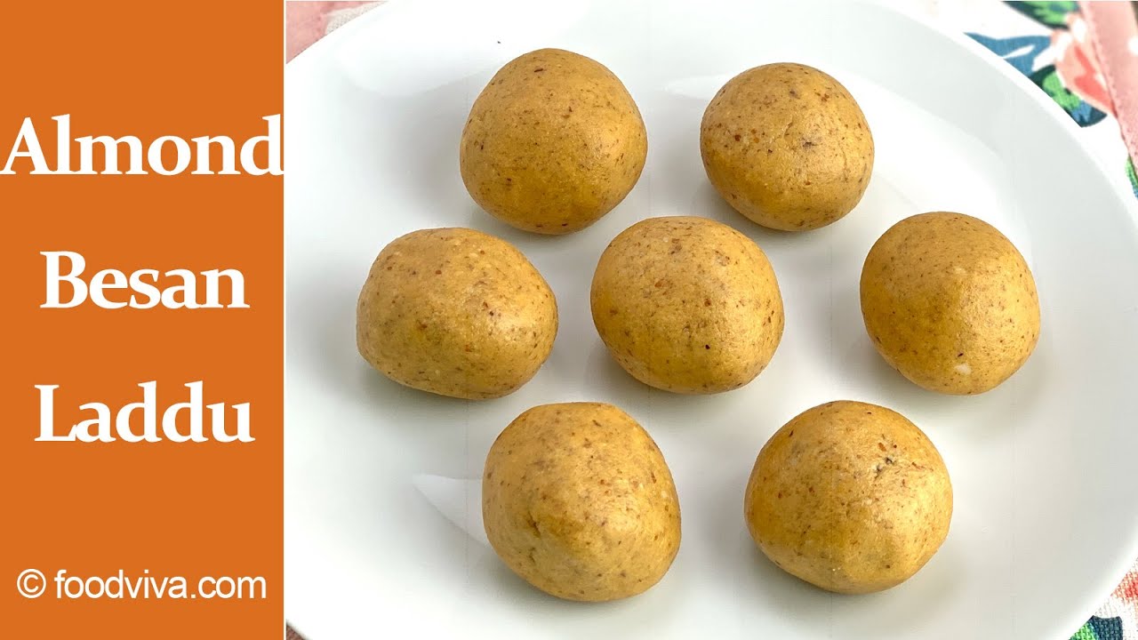 Almond Besan Laddu for Kids - Healthy Badam Laddu