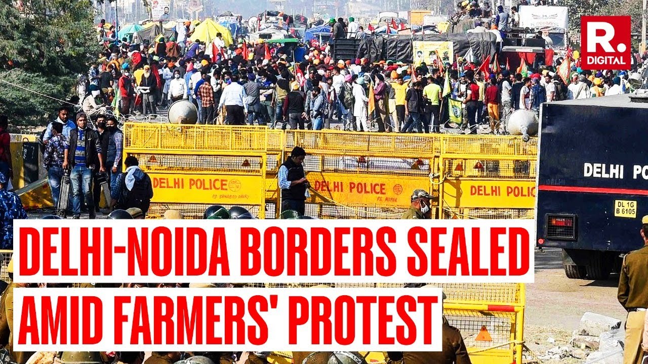 Heavy Traffic Jam At Noida-Delhi Border Due To Farmer Protest, Traffic Advisory Issued