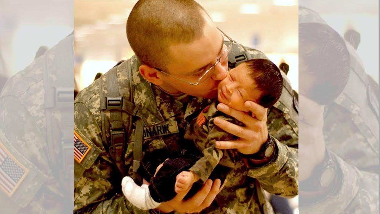 Soldier Meets Baby for First Time Compilation - Try Not To Cry Happy Tears