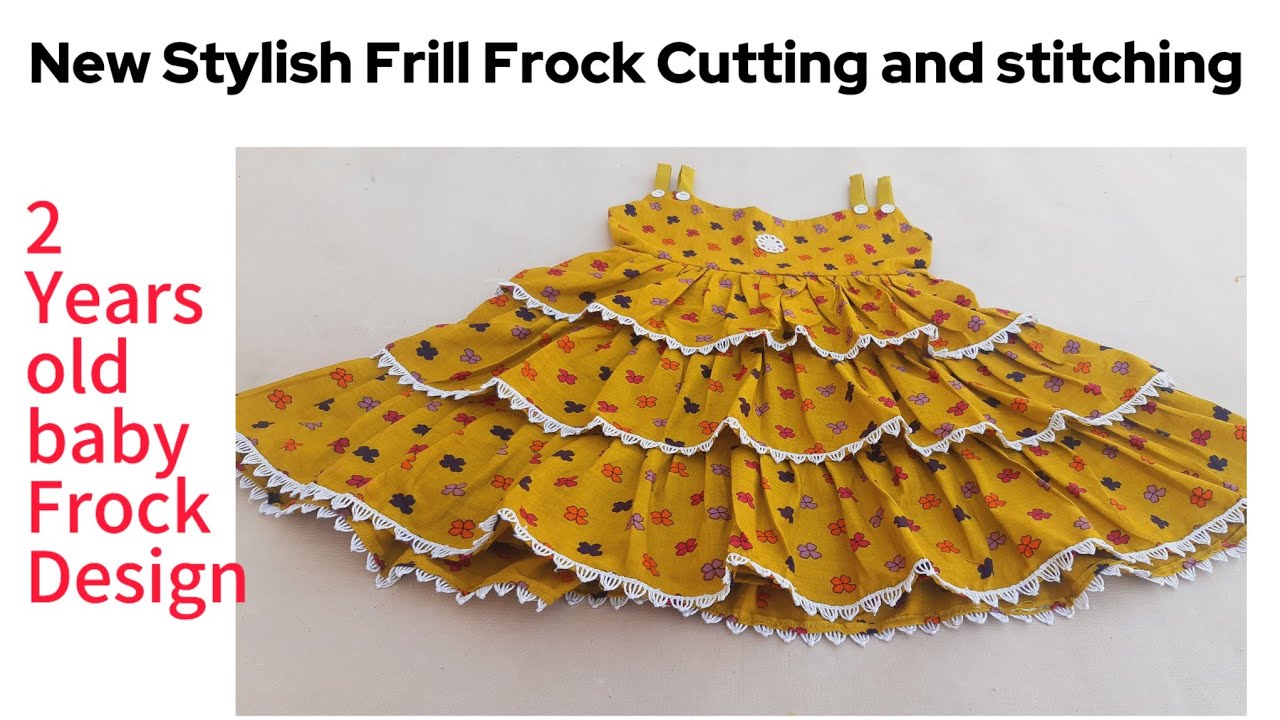 New Stylish Baby Frock cutting and stitching| Baby Eid Frock Design Cutting&stitching |summer dress