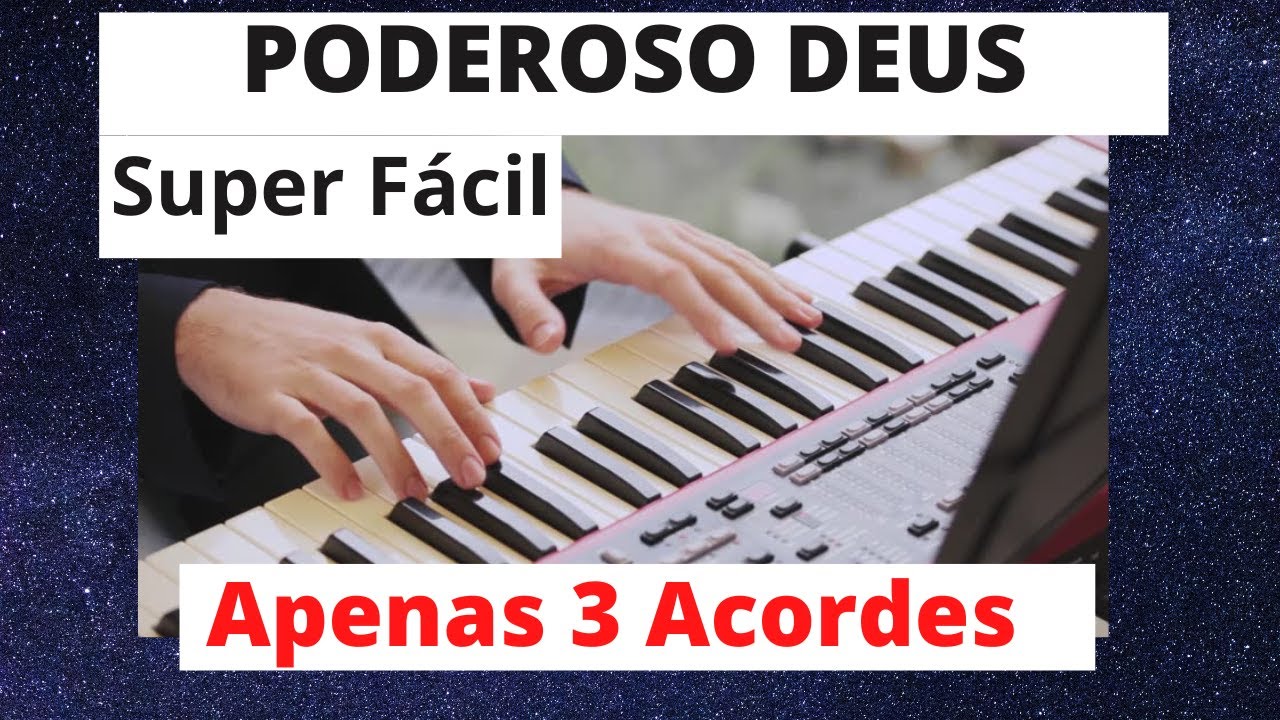 PODEROSO DEUS | 3 Acordes - Versão SUPER FÁCIL | Curso de TECLADO |