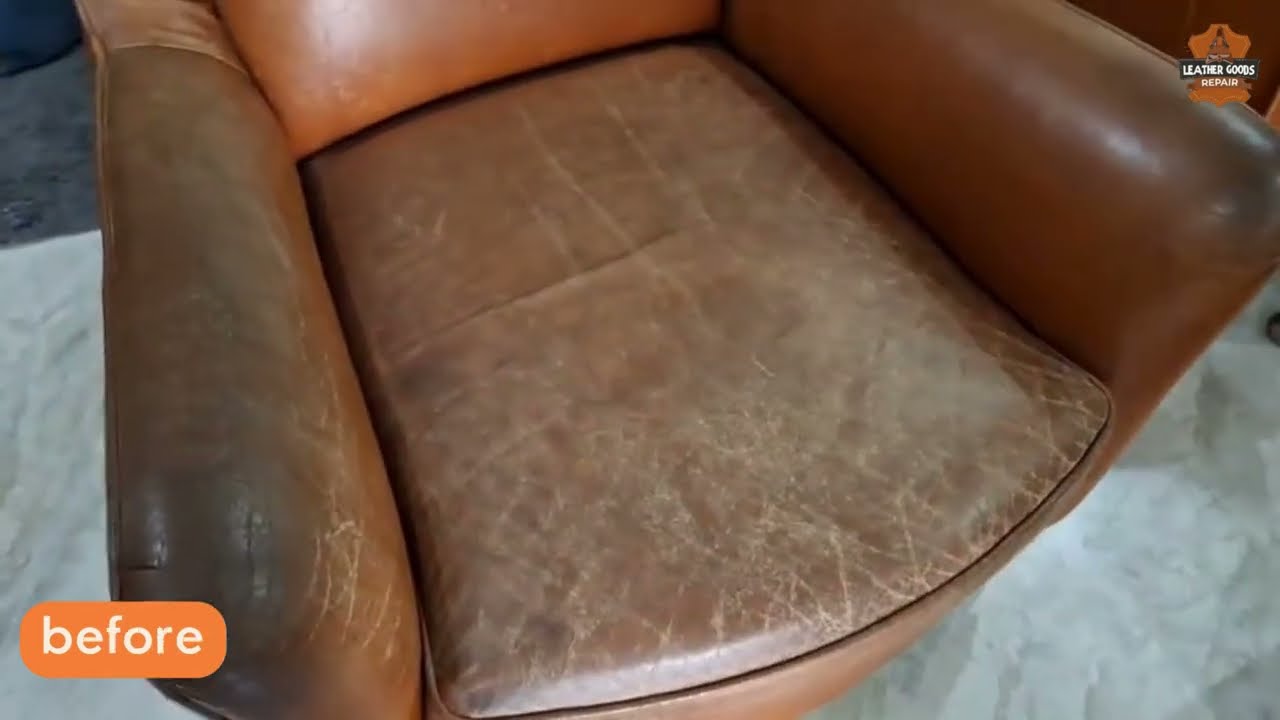 Leather chair sofa cleaning, repairing and polishing