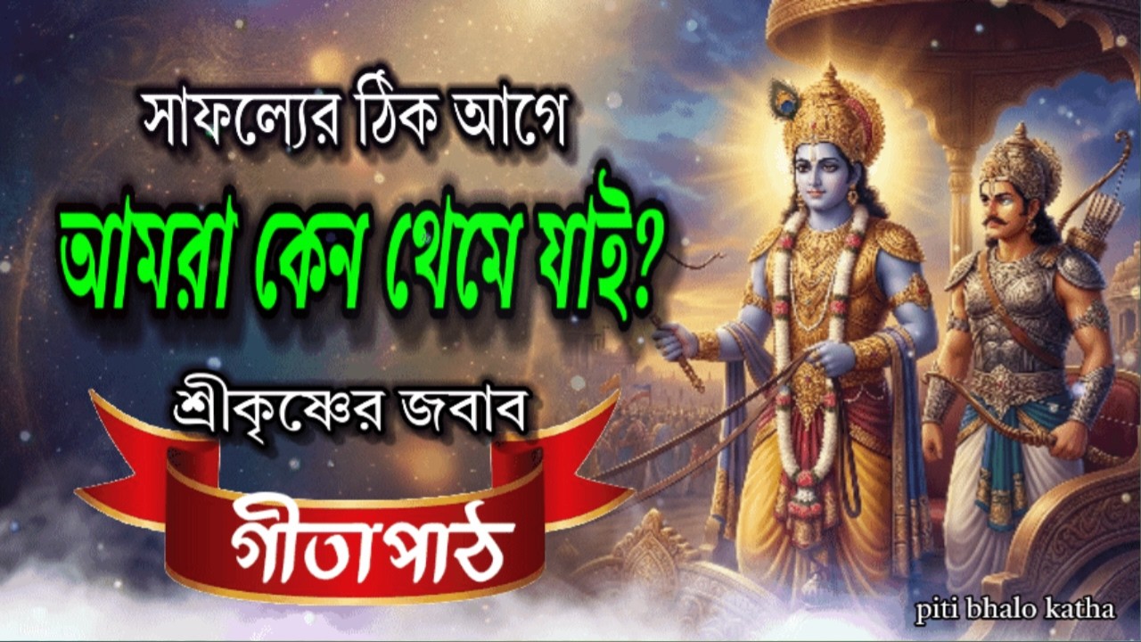 সাফল্যের আগে শ্রীকৃষ্ণের জবাব | Bhagwat Geeta | Geeta Paath | Piti Bhalo Katha 