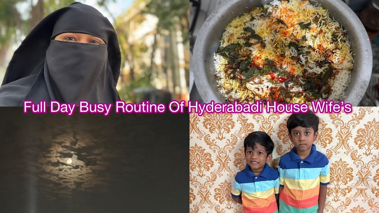 Full Day Busy Routine Of Hyderabadi House Wife 🏡 | Aaj Biryani Banayi #food #housewifelife #cooking 