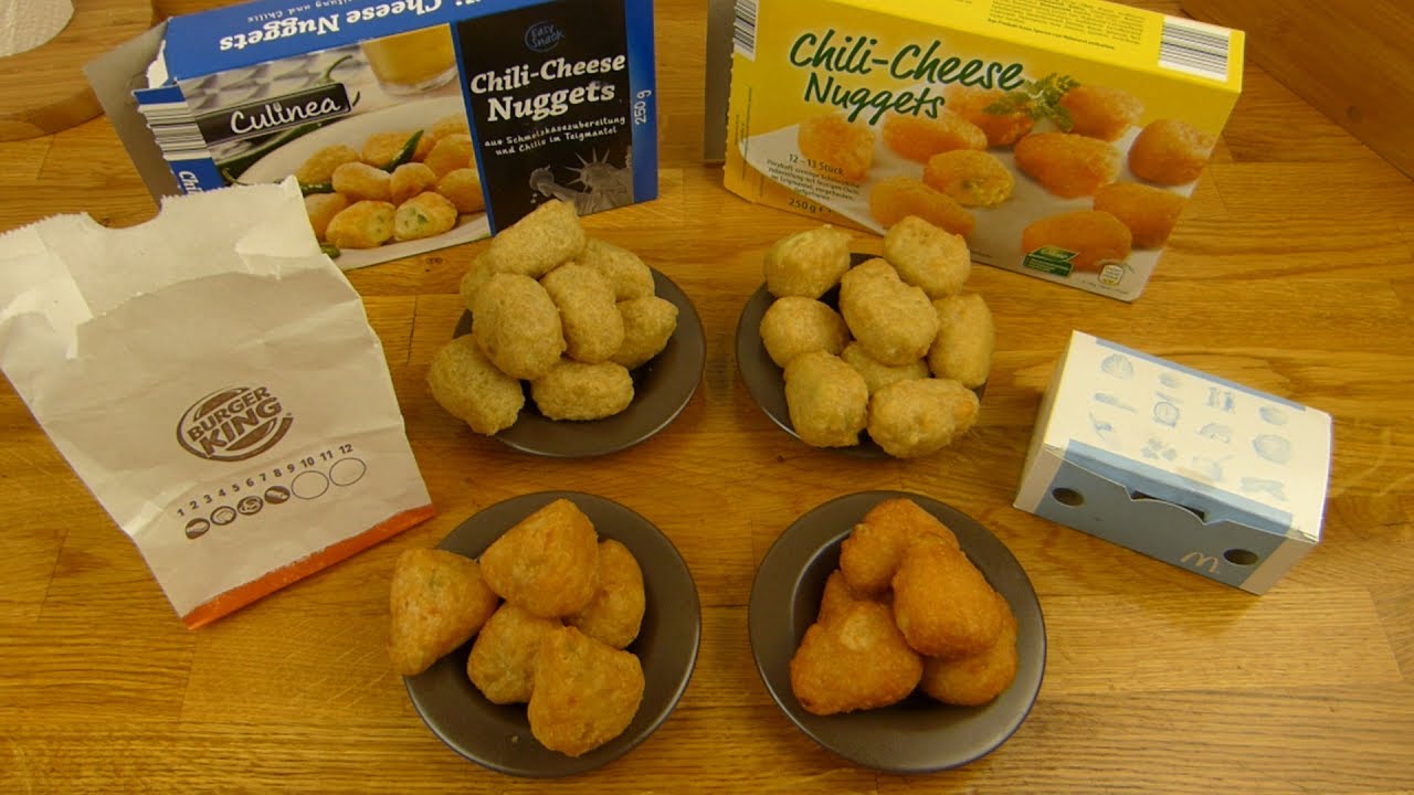 Chili Cheese Nuggets - Burger King vs. McDonald's vs. Aldi vs. Lidl