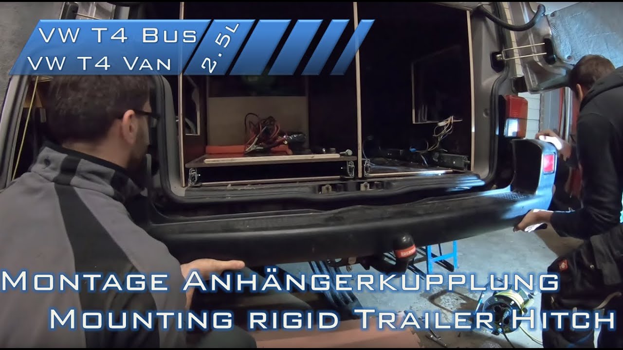 Mounting rigid trailer hitch - VW T4 Bus Van - Montage starre Anhängerkupplung
