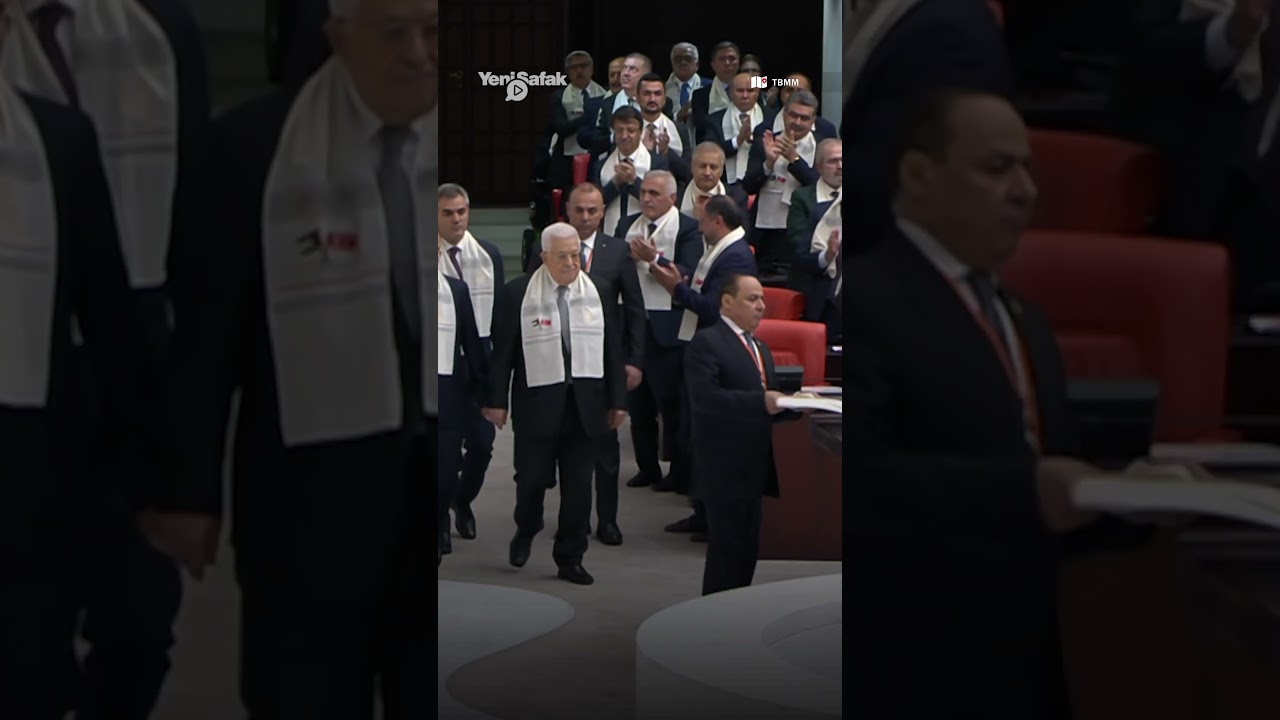 Mahmut Abbas TBMM'de ayakta alkışlandı