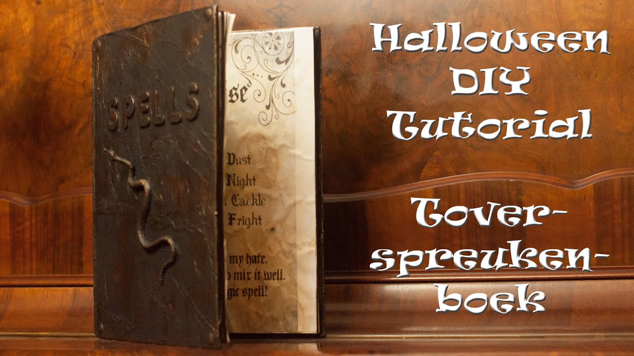 DIY Halloween tutorial toverspreuken boek