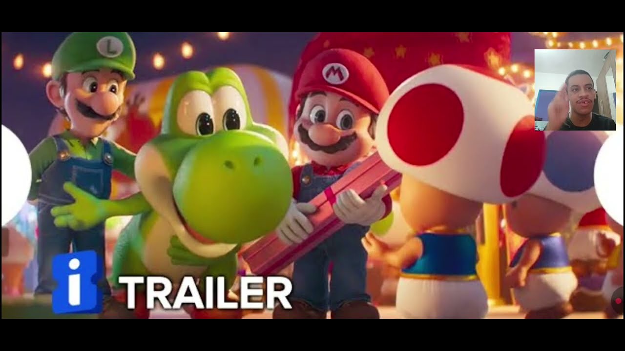 react do trailer di super Mario galaxyofilme yoshi 