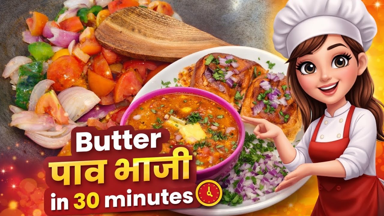 Street Style Pav Bhaji Recipe in 30 Minutes | Mumbai Style Pav Bhaji at Home