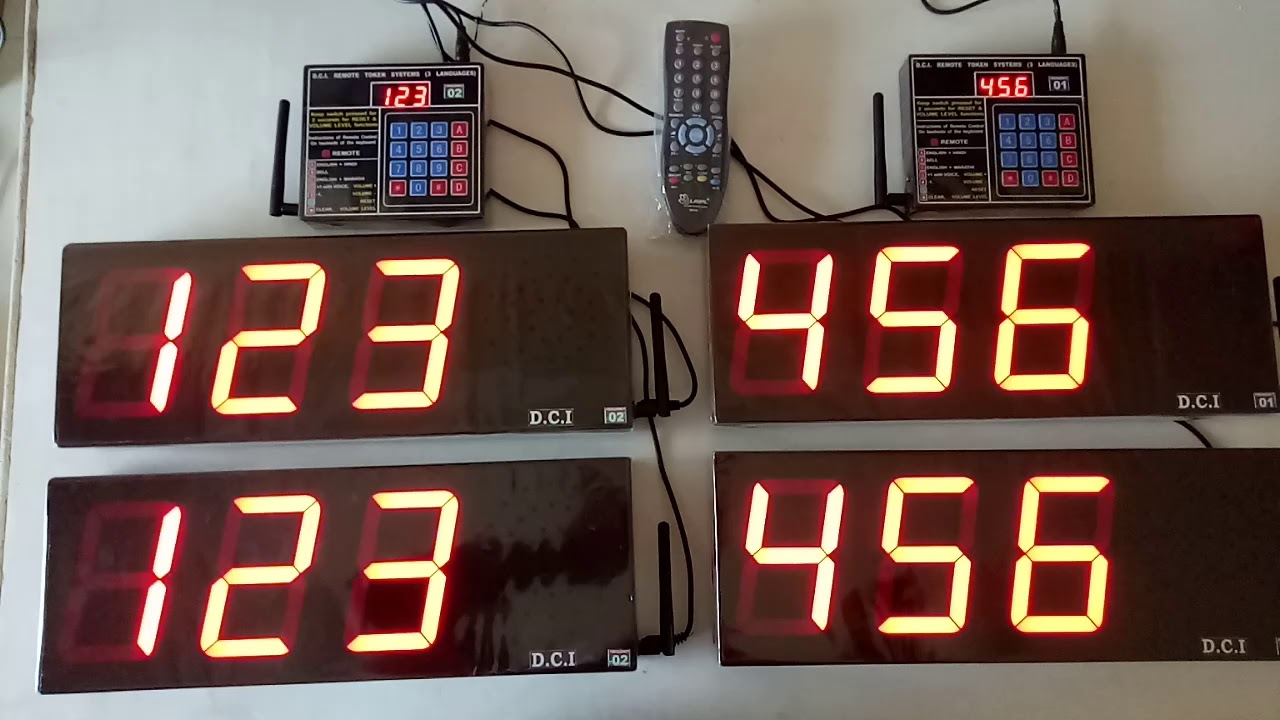 Wireless Token Displays using multiple keyboards on different frequencies