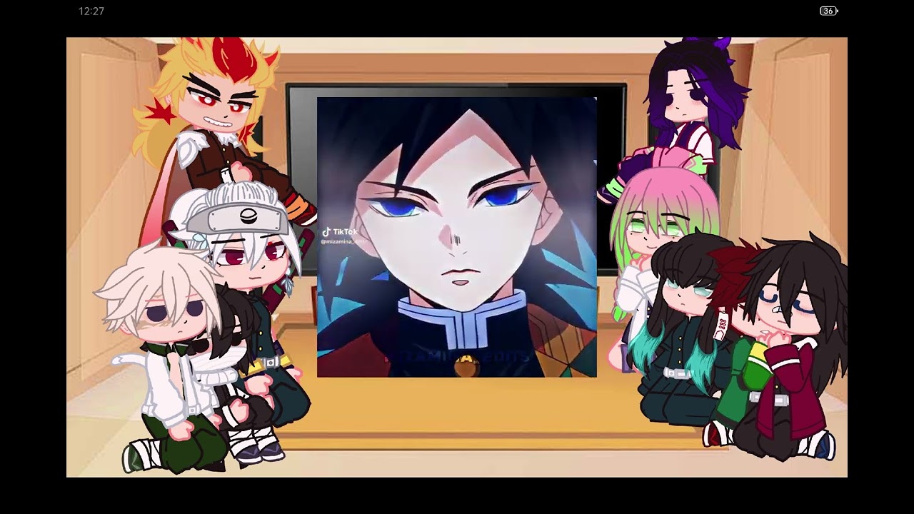 🌟☘️los pilares+tanjiro reaccionan a giyuutan☘️🌟