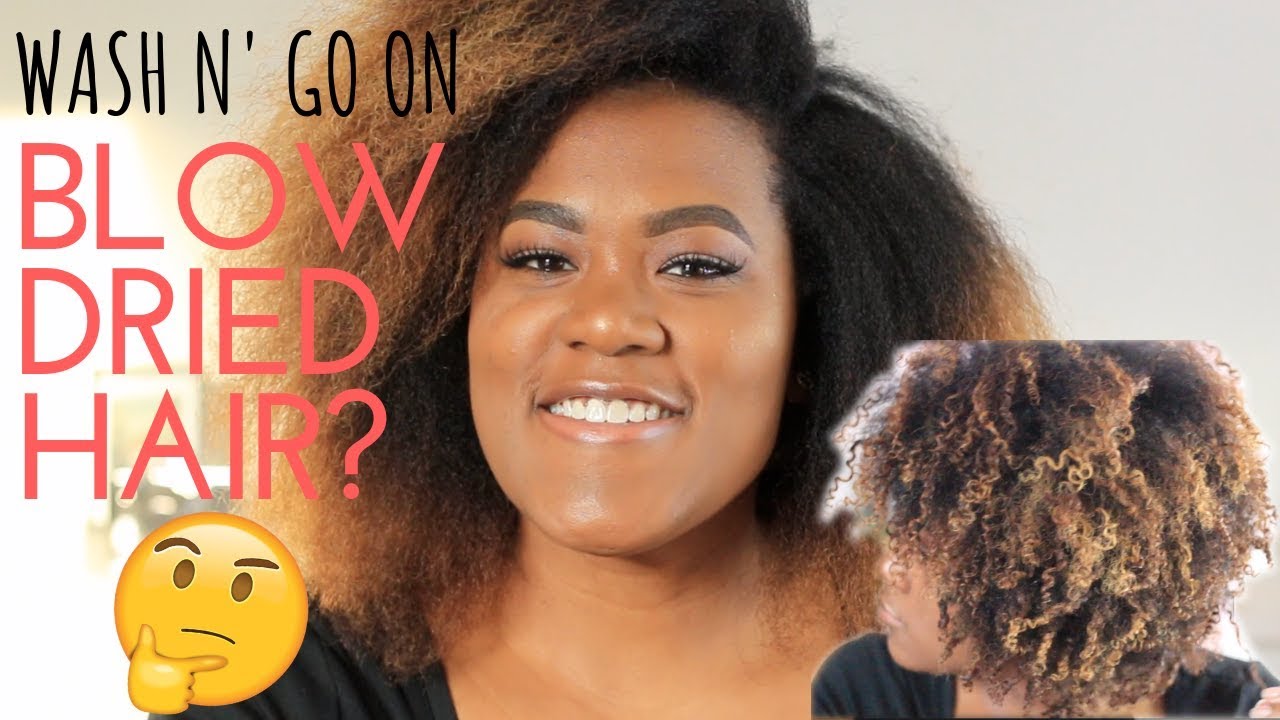WASH N' GO ON BLOWN OUT NATURAL HAIR!?! | SO EASY! | SHANEESE N
