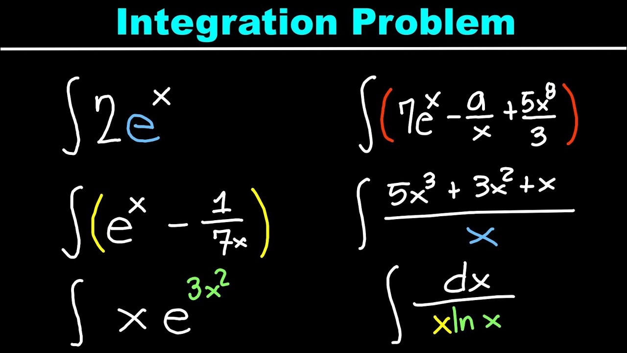 Integration - Evaluating Exponential and Logarithmic Function