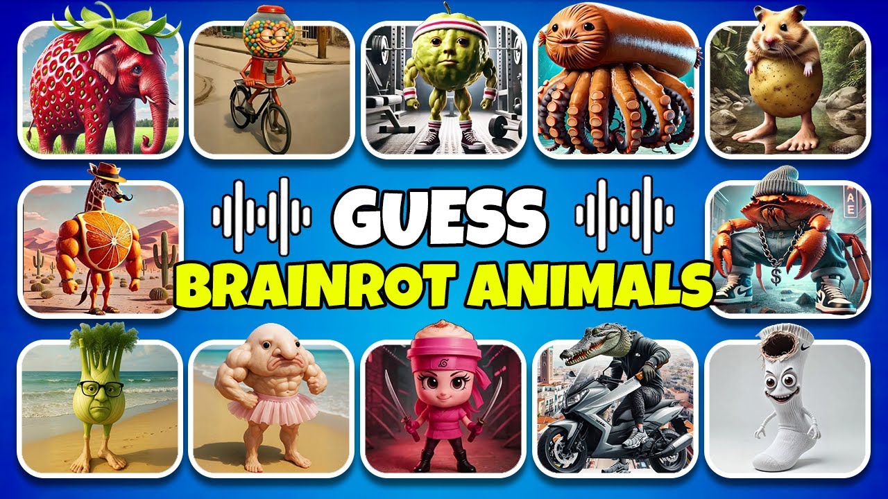 Guess NEW BRAINROT Animals Stars | Budi Di Dun, Tarari Tarara, Pipi Potato, Cappuccino Asssassina