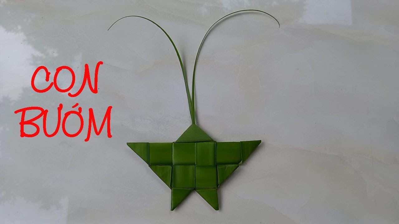 Cách làm con bướm bằng lá dừa