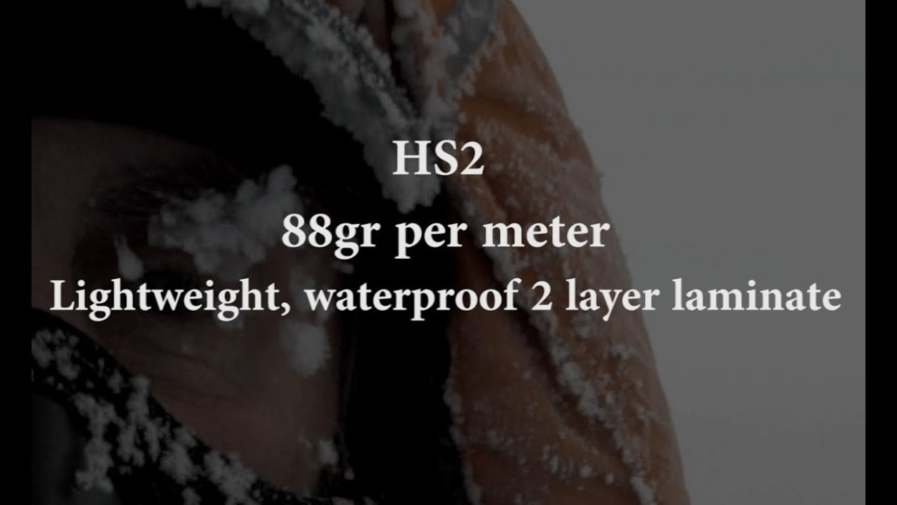 HS2 fabric - waterproof, breathable 2-layer laminate