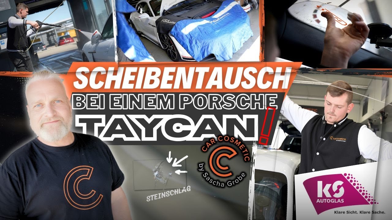 Frontscheibentausch am Porsche Taycan nach Steinschlag – So läuft’s bei Car Cosmetic