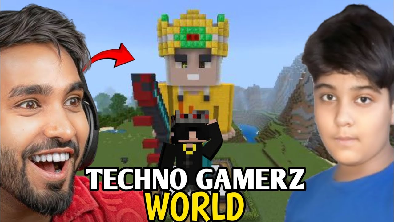 I VISIT TO TECHNO GAMERZ WORLD IN MINECRAFT ‎⁨@TechnoGamerzOfficial⁩ 